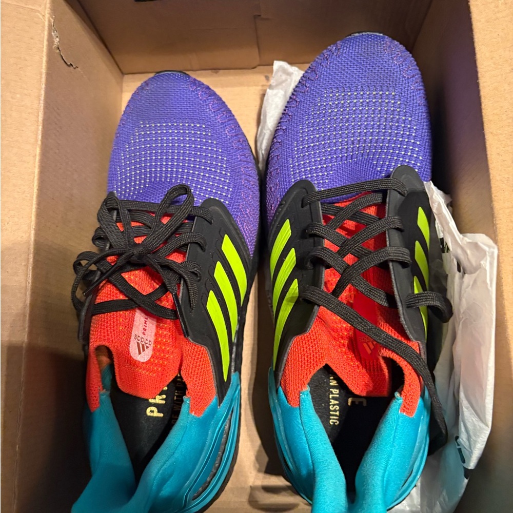 Adidas Purple and Orange Athletic Shoes